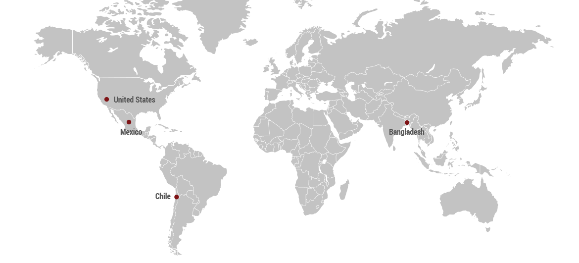 Global Services Area Map