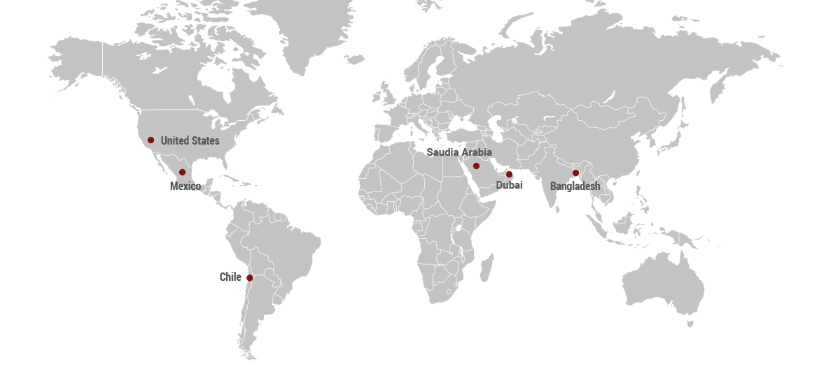 Global Services Area Map